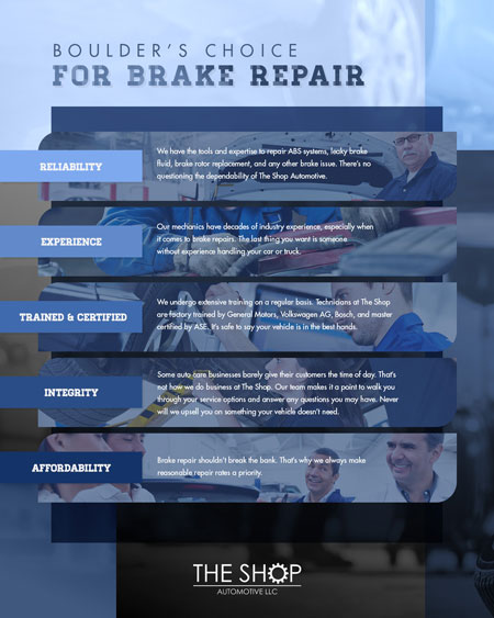 Brake Repair Banner Boulder, CO | The Shop Automotive LLC